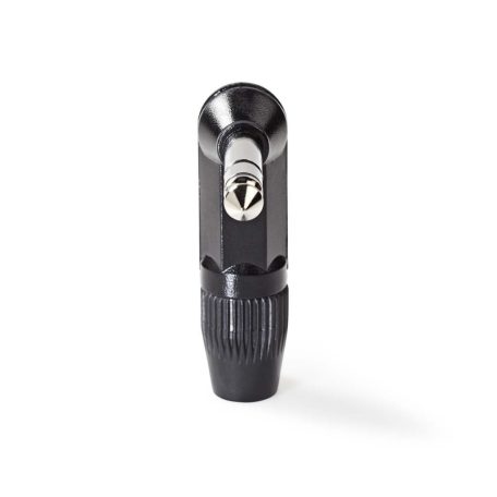 Audió csatlakozó | Szögben | Dugasz | Nikkelezett | Forrasztó | Bemenő kábel átmérő: 8.0 mm | Alumínium | Fekete | Műanyag Zacskó | 1 db