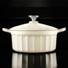 BUYDEEM CP521-AW öntöttvas lábas, 2,9 liter, zománcozott, fehér