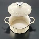 BUYDEEM CP521-AW öntöttvas lábas, 2,9 liter, zománcozott, fehér