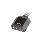 2-Port KVM Switch Fekete