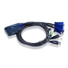 2-Port KVM Switch Fekete