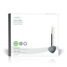   Koax Kábel Tekercsben | RG174 | 50 Ohm | Egyes Árnyékolás | ECA | 25.0 m | Coax | PVC | Fekete | Ajándék Dobozban