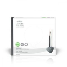   Koax Kábel Tekercsben | RG174 | 50 Ohm | Egyes Árnyékolás | ECA | 50.0 m | Coax | PVC | Fekete | Ajándék Dobozban