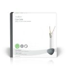 Koax Kábel Tekercsben | RG6T | 75 Ohm | Dupla Szigeteléssel | ECA | 50.0 m | Coax | PVC | Fehér | Ajándék Dobozban