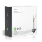 Koax Kábel Tekercsben | RG6T | 75 Ohm | Dupla Szigeteléssel | ECA | 50.0 m | Coax | PVC | Fehér | Ajándék Dobozban