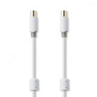 Koaxiális Kábel | IEC (Koax) Dugasz | IEC (Koax) Aljzat | Aranyozott | 75 Ohm | Dupla Szigeteléssel | 2.00 m | Kerek | PVC | Fehér | Műanyag Zacskó