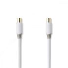 Koaxiális Kábel | IEC (Koax) Dugasz | IEC (Koax) Dugasz | Aranyozott | 75 Ohm | Egyes Árnyékolás | 2.00 m | Kerek | PVC | Fehér | Műanyag Zacskó