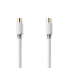   Koaxiális Kábel | IEC (Koax) Dugasz | IEC (Koax) Dugasz | Aranyozott | 75 Ohm | Egyes Árnyékolás | 2.00 m | Kerek | PVC | Fehér | Műanyag Zacskó