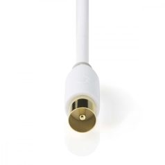   Koaxiális Kábel | IEC (Koax) Dugasz | IEC (Koax) Dugasz | Aranyozott | 75 Ohm | Egyes Árnyékolás | 2.00 m | Kerek | PVC | Fehér | Műanyag Zacskó