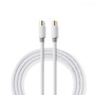 Koaxiális Kábel | IEC (Koax) Dugasz | IEC (Koax) Dugasz | Aranyozott | 75 Ohm | Egyes Árnyékolás | 2.00 m | Kerek | PVC | Fehér | Műanyag Zacskó