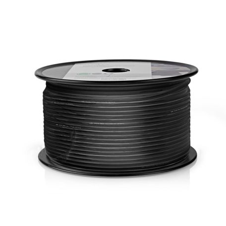 Koax Kábel Tekercsben | RG174 | 50 Ohm | Egyes Árnyékolás | ECA | 100.0 m | Coax | PVC | Fekete | Tekercsben