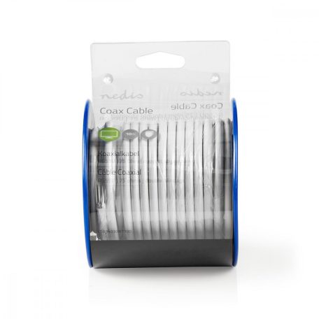 Koax Kábel Tekercsben | RG59U | 75 Ohm | Dupla Szigeteléssel | ECA | 10.0 m | Coax | PVC | Fehér | Tekercsben