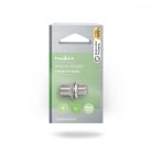 Műholdas és antenna adapter | F Aljzat | F Aljzat | Nikkelezett | 75 Ohm | Egyenes | Fém | Ezüst | 1 db | Doboz