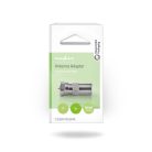 Műholdas és antenna adapter | F Dugasz | IEC (Koax) Dugasz | Nikkelezett | 75 Ohm | Egyenes | Fém | Ezüst | 1 db | Doboz