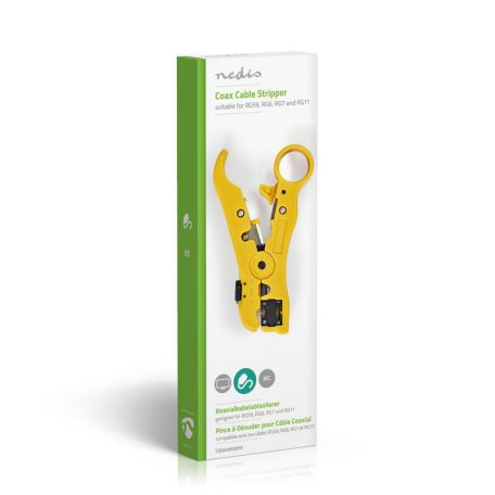 Kábelcsupaszító fogó | Szigetelés Eltávolító Eszköz | ABS / Acél | Fekete / Sárga