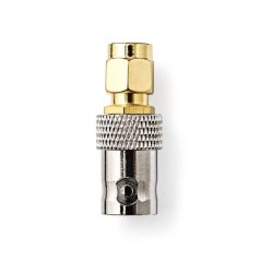   SMA adapter | SMA Dugasz | BNC Aljzat | Aranyozott | 50 Ohm | Egyenes | Réz | Arany | 2 db | Boríték