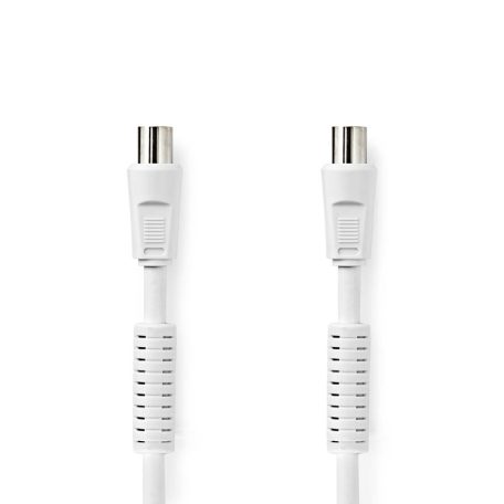 Koaxiális Kábel | IEC (Koax) Dugasz | IEC (Koax) Aljzat | Nikkelezett | 120 dB | 75 Ohm | Négyes Szigetelés | 1.50 m | Kerek | PVC | Fehér | Boríték