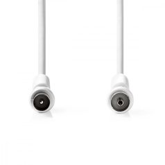   Koaxiális Kábel | IEC (Koax) Dugasz | IEC (Koax) Aljzat | Nikkelezett | 120 dB | 75 Ohm | Négyes Szigetelés | 15.0 m | Kerek | PVC | Fehér | Boríték