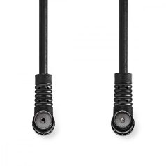   Koaxiális Kábel | IEC (Koax) Dugasz | IEC (Koax) Aljzat | Nikkelezett | 120 dB | 75 Ohm | Négyes Szigetelés | 1.50 m | Kerek | PVC | Fekete | Boríték