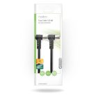 Koaxiális Kábel | IEC (Koax) Dugasz | IEC (Koax) Aljzat | Nikkelezett | 120 dB | 75 Ohm | Négyes Szigetelés | 3.00 m | Kerek | PVC | Fekete | Boríték