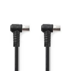   Koaxiális Kábel | IEC (Koax) Dugasz | IEC (Koax) Aljzat | Nikkelezett | 120 dB | 75 Ohm | Négyes Szigetelés | 5.00 m | Kerek | PVC | Fekete | Műanyag Zacskó