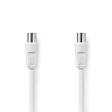 Koaxiális Kábel | IEC (Koax) Dugasz | IEC (Koax) Dugasz | Nikkelezett | 90 dB | 75 Ohm | Dupla Szigeteléssel | 1.50 m | Kerek | PVC | Fehér | Boríték
