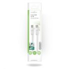 Koaxiális Kábel | IEC (Koax) Dugasz | IEC (Koax) Dugasz | Nikkelezett | 90 dB | 75 Ohm | Dupla Szigeteléssel | 2.00 m | Kerek | PVC | Fehér | Boríték