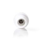 IEC (koax) csatlakozó | Egyenes | Dugasz | Nikkelezett | 75 Ohm | Csavar | Bemenő kábel átmérő: 7.0 mm | Fém / PVC | Fehér | 2 db | Boríték