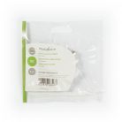 IEC (koax) csatlakozó | Szögben | Dugasz | Nikkelezett | 75 Ohm | Csavar | Bemenő kábel átmérő: 7.0 mm | Fém / PVC | Fehér | 2 db | Műanyag Zacskó