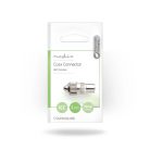 IEC (koax) csatlakozó | Egyenes | Aljzat | Nikkelezett | 75 Ohm | Csavar | Bemenő kábel átmérő: 7.0 mm | Fém | Ezüst | 2 db | Boríték