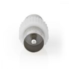 Műholdas és antenna adapter | IEC (Koax) Dugasz | IEC (Koax) Dugasz | Nikkelezett | 75 Ohm | Egyenes | Fém / Műanyag | Fehér | 1 db | Boríték