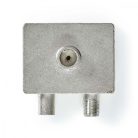 Műholdas és antenna adapter | F Aljzat / IEC (Koax) Dugasz | IEC (Koax) Aljzat | Nikkelezett | 75 Ohm | Egyenes | Fém | Ezüst / Fém | 1 db | Boríték