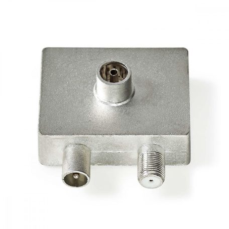 Műholdas és antenna adapter | F Aljzat / IEC (Koax) Dugasz | IEC (Koax) Aljzat | Nikkelezett | 75 Ohm | Egyenes | Fém | Ezüst / Fém | 1 db | Boríték