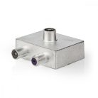 Műholdas és antenna adapter | F Aljzat / IEC (Koax) Dugasz | IEC (Koax) Aljzat | Nikkelezett | 75 Ohm | Egyenes | Fém | Ezüst / Fém | 1 db | Boríték