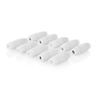 Műholdas és antenna adapter | Csavar Bilincs | Csavar Bilincs | Nikkelezett | 75 Ohm | Egyenes | ABS | Fehér | 10 db | Boríték