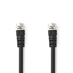   Műhold és antenna kábel | F Dugasz | F Dugasz | Nikkelezett | 75 Ohm | Dupla Szigeteléssel | 1.50 m | Kerek | PVC | Fekete | Boríték