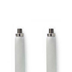   Műhold és antenna kábel | F Aljzat | F Aljzat | Nikkelezett | 75 Ohm | Egyes Árnyékolás | 0.20 m | Lapos | PVC | Fehér | Műanyag Zacskó