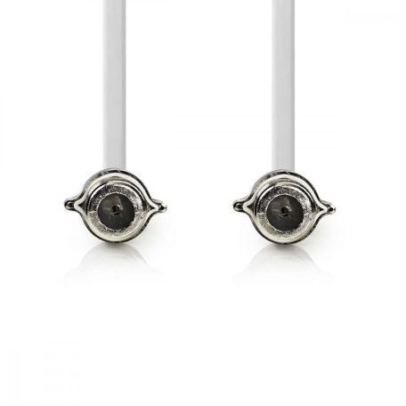 Műhold és antenna kábel | F Aljzat | F Aljzat | Nikkelezett | 75 Ohm | Egyes Árnyékolás | 0.20 m | Lapos | PVC | Fehér | Műanyag Zacskó