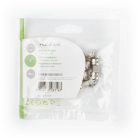 Műholdas és antenna adapter | F Aljzat | F Aljzat | Nikkelezett | 75 Ohm | Egyenes | Fém | Ezüst | 10 db | Műanyag Zacskó