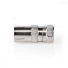 Műholdas és antenna adapter | F Dugasz | IEC (Koax) Aljzat | Nikkelezett | 75 Ohm | Egyenes | Fém | Ezüst | 10 db | Boríték