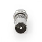 Műholdas és antenna adapter | F Dugasz | IEC (Koax) Dugasz | Nikkelezett | 75 Ohm | Egyenes | Fém | Ezüst | 10 db | Boríték