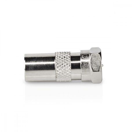 Műholdas és antenna adapter | F Dugasz | IEC (Koax) Dugasz | Nikkelezett | 75 Ohm | Egyenes | Fém | Ezüst | 10 db | Boríték