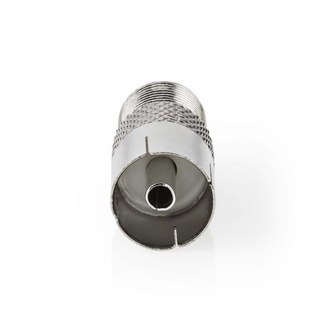Műholdas és antenna adapter | F Aljzat | IEC (Koax) Aljzat | Nikkelezett | 75 Ohm | Egyenes | Fém | Ezüst | 10 db | Boríték