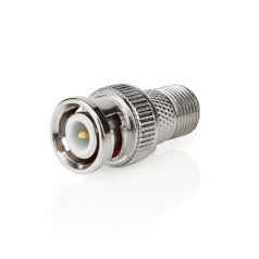   Műholdas és antenna adapter | BNC Dugasz | F Aljzat | Nikkelezett | 75 Ohm | Egyenes | Fém | Ezüst | 10 db | Boríték