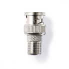 Műholdas és antenna adapter | BNC Dugasz | F Aljzat | Nikkelezett | 75 Ohm | Egyenes | Fém | Ezüst | 10 db | Boríték