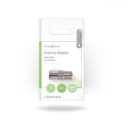 Műholdas és antenna adapter | IEC (Koax) Dugasz | F Aljzat | Nikkelezett | 75 Ohm | Egyenes | Fém | Ezüst | 10 db | Boríték