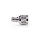 Műholdas és antenna adapter | N Dugasz | BNC Aljzat | Nikkelezett | 50 Ohm | Egyenes | Fém | Ezüst | 10 db | Boríték