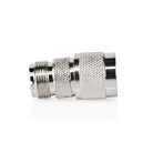 Műholdas és antenna adapter | N Dugasz | PL259 Aljzat | Nikkelezett | 75 Ohm | Egyenes | Fém | Ezüst | 10 db | Boríték