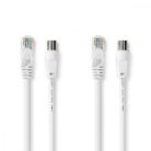 Koax és Cat6 Combi Cable | IEC (Koax) Dugasz / RJ45 Dugasz | IEC (Koax) Aljzat / RJ45 Dugasz | Nikkelezett | RG58 | 75 Ohm | Dupla Szigeteléssel | 3.00 m | Kerek | PVC | Fehér | Boríték