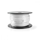 IEC (Coax) CAT6 Combi Cable | RG59 | 75 Ohm | Dupla Szigeteléssel | ECA | 15.0 m | Kerek | Fehér | Tekercsben